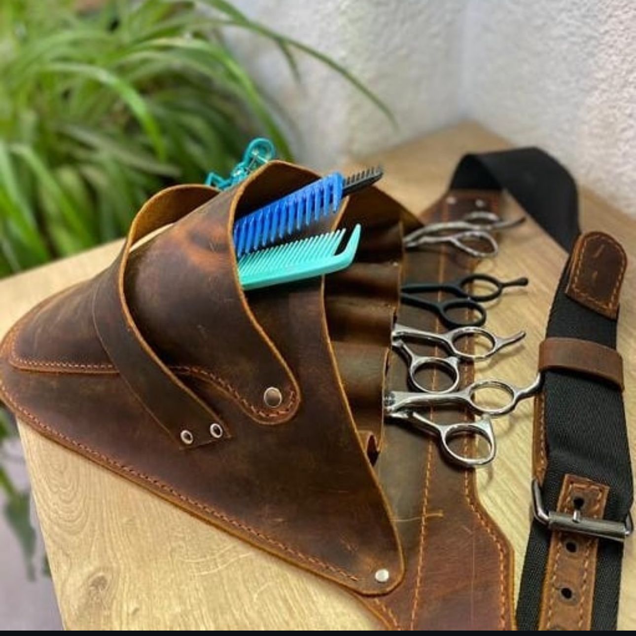 Professional Hairdresser Leather Tool Bag